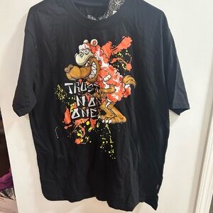 Black Pike Mens Graphic T Shirt Trust No One Cartoon Print Black‎ 2XL